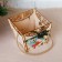 Kashpo wooden "Basket, with a gift", self-assembled, handle- cord, 17.9 × 17.3 × 14.2 cm