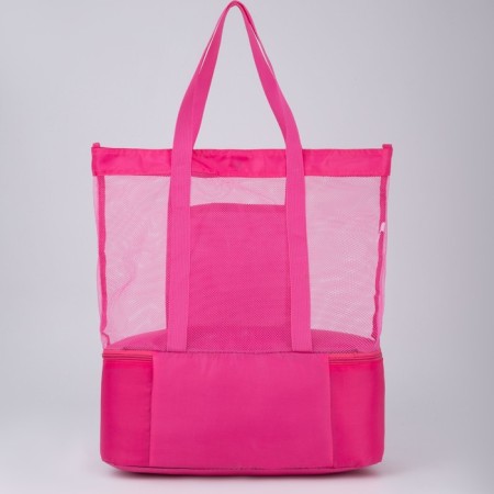 Bag - beach choper with thermo -karman, 42x37x15 cm, pink color-2