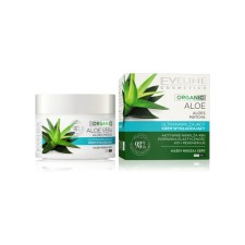 Крем для лица Eveline Organic, ультаувлажняющий, разглаживающий, день/ночь, алоэ, 50 мл