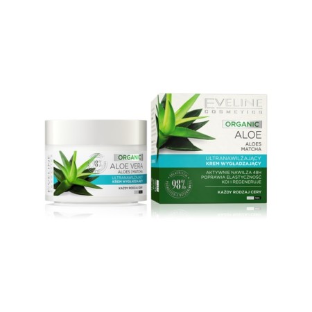 Eveline Organic face cream, Ultavlazing, smoothing, day/night, Aloe, 50 ml
