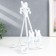 Souvenir cast iron stand "Rooster and chicken" white 28x6x16 cm