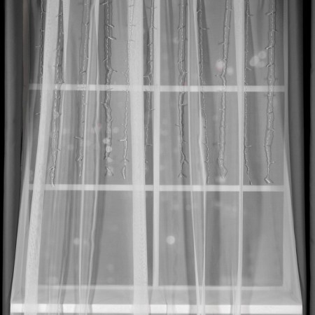 Garland "Curtain" 1.5 × 1 m, IP20, transparent thread, 180 LED, yellow glow, 8 modes, 220 V-1