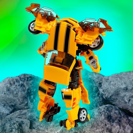 Warrior robot, transforms, with metal elements-5