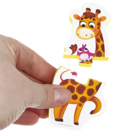 Soft puzzle for kids "collect animals", 20 puzzles, 40 parts, crumb I-11
