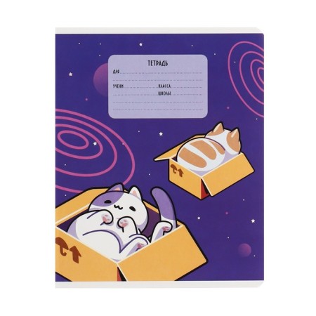 Notebook 18 sheets in the Meshu CatBox cage, cover coated cardboard, VD-LK, OFSET block, mix-4