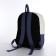 Youth backpack on lightning from textiles, 2 pockets, blue color