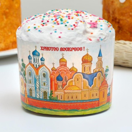 Paper form for the cake "Kremlin" 110 x 85 mm, mix (packaging 1900 pcs)-2