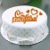 Decoration for the cake "Happy Birthday", with hearts, color gold