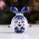 Christmas tree toy "Bunny Sharik", Gzhel