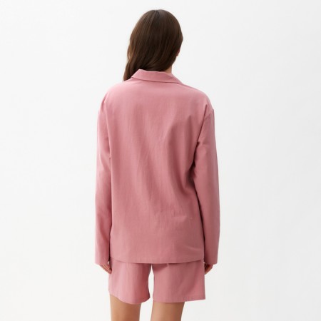 Пижама женская (рубашка и шорты) KAFTAN "Basic" р.44-46, розовый-3