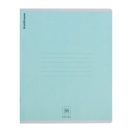 A notebook of 36 sheets in the Erichkrause "Nature Colors" cage, cover coated cardboard, offset unit, mix-2
