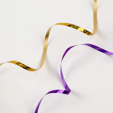 A set of decorative ribbons with sparkles, length 10 m, color mix, set 6 pcs.-1