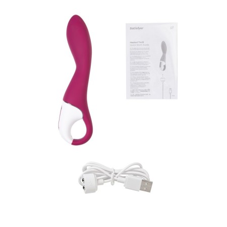 SATISFYER HEATED Thrill vibro -stimulator, red color-6