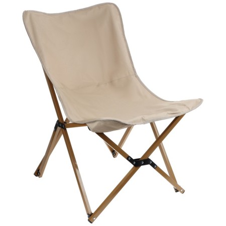 Folding tourist chair, 54x54x82 cm, beige color