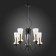 Suspended EVOLUCE lamp. Sle112403-05. Rammo. 5x40 watts, E14, 54x54x44 cm, black color