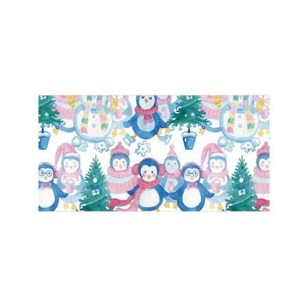 Basket for storing things "Family of Snowmen", size 35x50 cm-1