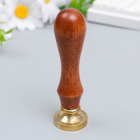 Printing for wax with a wooden handle "Different -grass - love" 9x2.5x2.5 cm-2