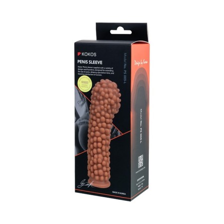 Kokos nozzle with additional stimulation, realistic, TPE, bodily, 16.5 cm-8