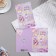 Postcard "On the Day of Wedding!" Congrev, embossing, lilac background, glasses, 25x19.4 cm
