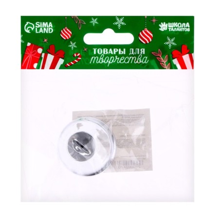 Bell for needlework, size 1 pc. - 3.8 cm, silver color-3