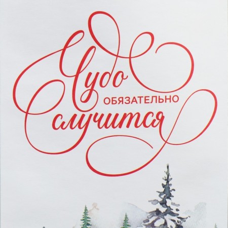 A package without pens “Miracle will happen”, 10 x 19.5 x 7 cm, New Year-4