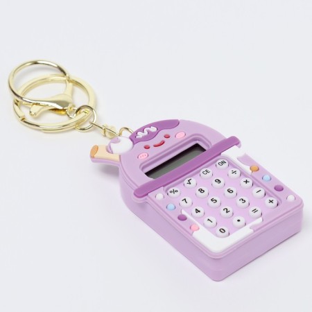 Puzzle-labyrinth "cocktail" with a calculator, on a keychain, color mix-5