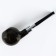 The pipe is classic, round, 14 cm, brown