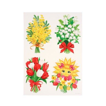 Design set "March 8" 4 sheets, 21.5x30 cm-3