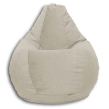 The pear-pear chair is positive Real a, size XL, diameter 95 cm, height 125 cm, velor, white color