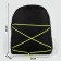 School backpack textile with lacing, black color