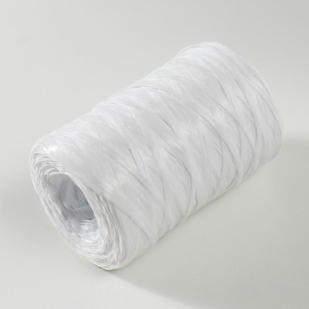 Yarn "for knitting washcloths" 100% polypropylene 400m/100 ± 10 g in the shape of a cylinder (white mats)-1