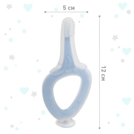 The teething is children, silicone on the suction cup, from 18 months, the color is blue.-2