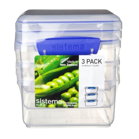 SISTEMA containers set, blue, 1.2 l, 3 pcs.-1