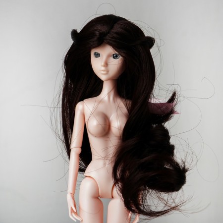 Hair for dolls "wavy with a tail" size is small, color 4a-1