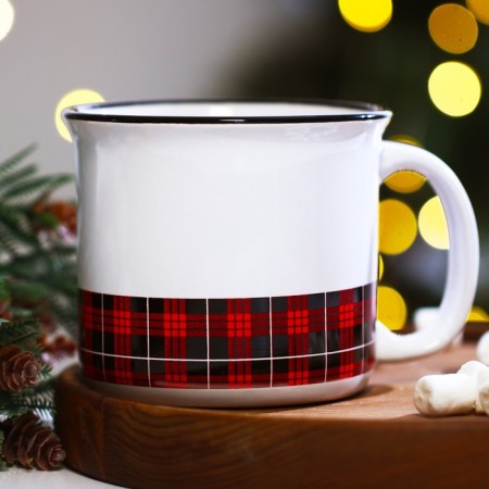 New Year! New Year's ceramic mug "Happy New Year", 450 ml, white color-4
