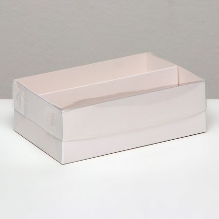 Box for Makarun, with a lodge, white 16.5 x 10.5 x 5.5 cm