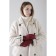 Female gloves, size 7.5, without insulation, burgundy color