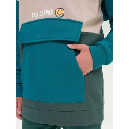 Hudy for the boy Pelican, height 164 cm, green color-2