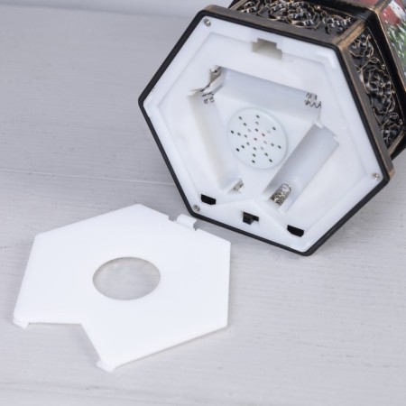 LED figure “Lantern with snowmen” 13 × 28.5 × 12 cm, plastic, AAX3 batteries (not in the kit), USB, glow warm white-2