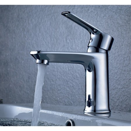Rossinka RS27-11 washbasin mixer, one-handed, monolithic, chromium color-1