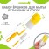 A set of brushes for bottles and nipples, 2 objects, color mix