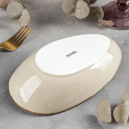 Ceramic dish for supply "sapphire", 21 × 12.5 × 5.5 cm, beige color-2