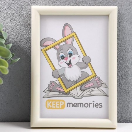 Photo frame plastic L-4 10x15 cm, ivory