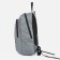 A backpack with a zipper, "saxi", outer pocket, gray color