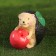 Garden figure "Hedgehog with apple" 20x20x14cm