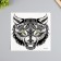 Tattoo on the body Black "Wolf" 38x24 cm