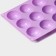 The form for baking is the “figure. Hemisphere ”, silicone, 28 × 16.5 × 2.3 cm, 15 cells (D = 4.7 cm), lilac color