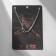Japan's pendant, frightening on chains, silver color, 58 cm