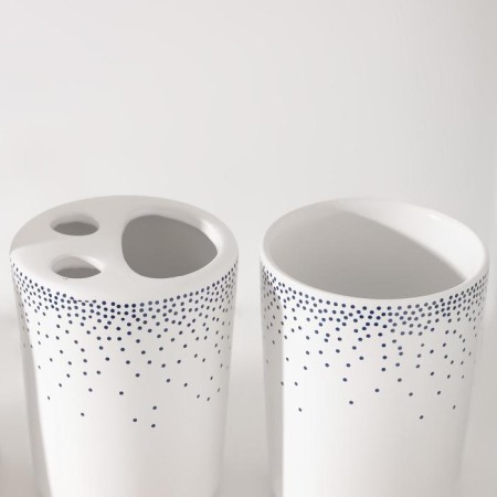 A set of accessories for the bathroom "Spray", 4 items (300 ml dispenser, soap dish, 2 glasses), white color-2