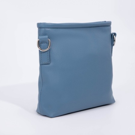 Bag Cross-Bodi with a zipper, blue color-1